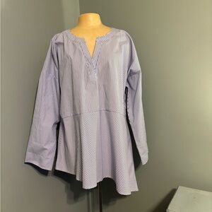 Nice Striped Asymmetrical Hem Top